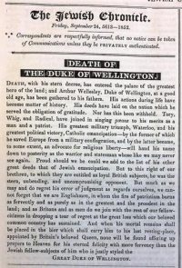 The JC leader criticising Wellington in 1852